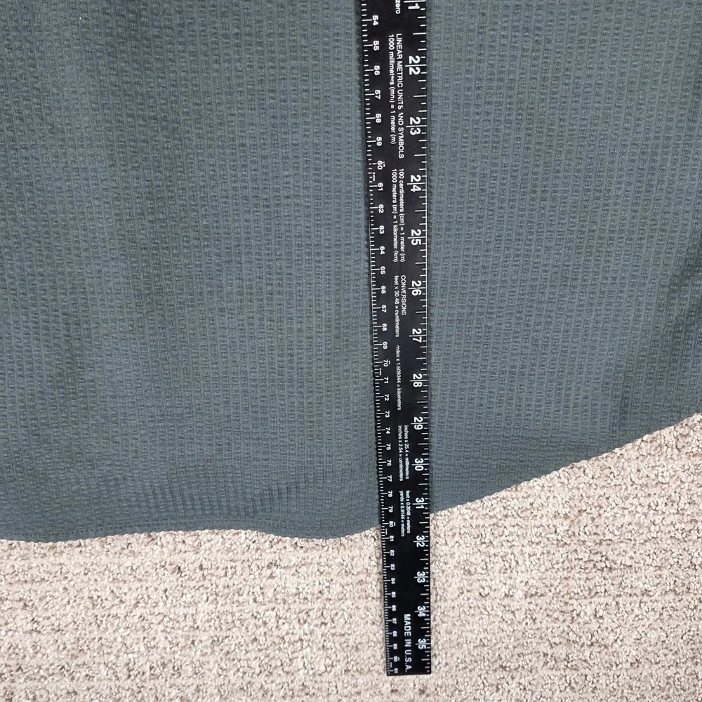 7 Diamonds Men XL Green Short Sleeve 4-Way Stretch Seersucker Button Down Shirt